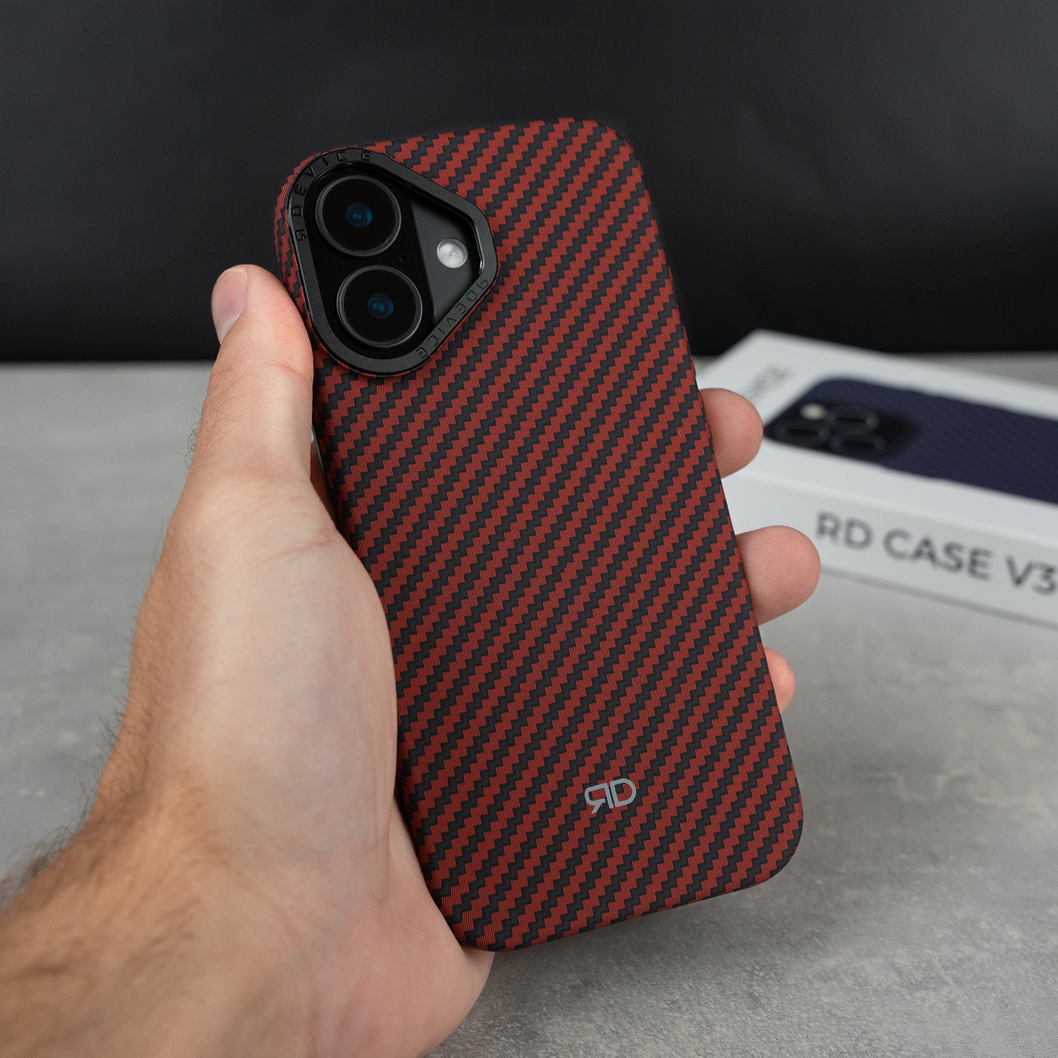 RD Carbon Fiber Case V3 (RED)