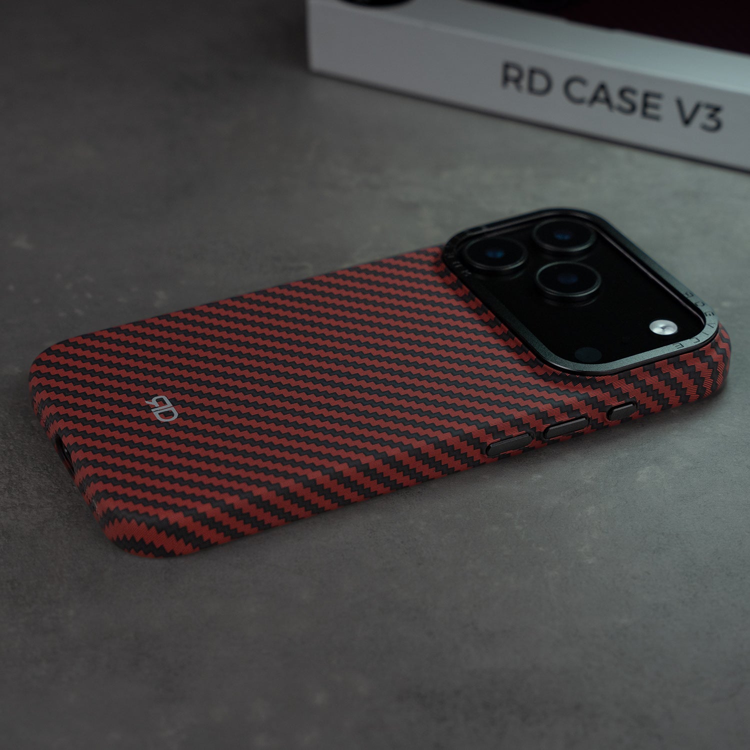 RD Carbon Fiber Case V3 (RED)