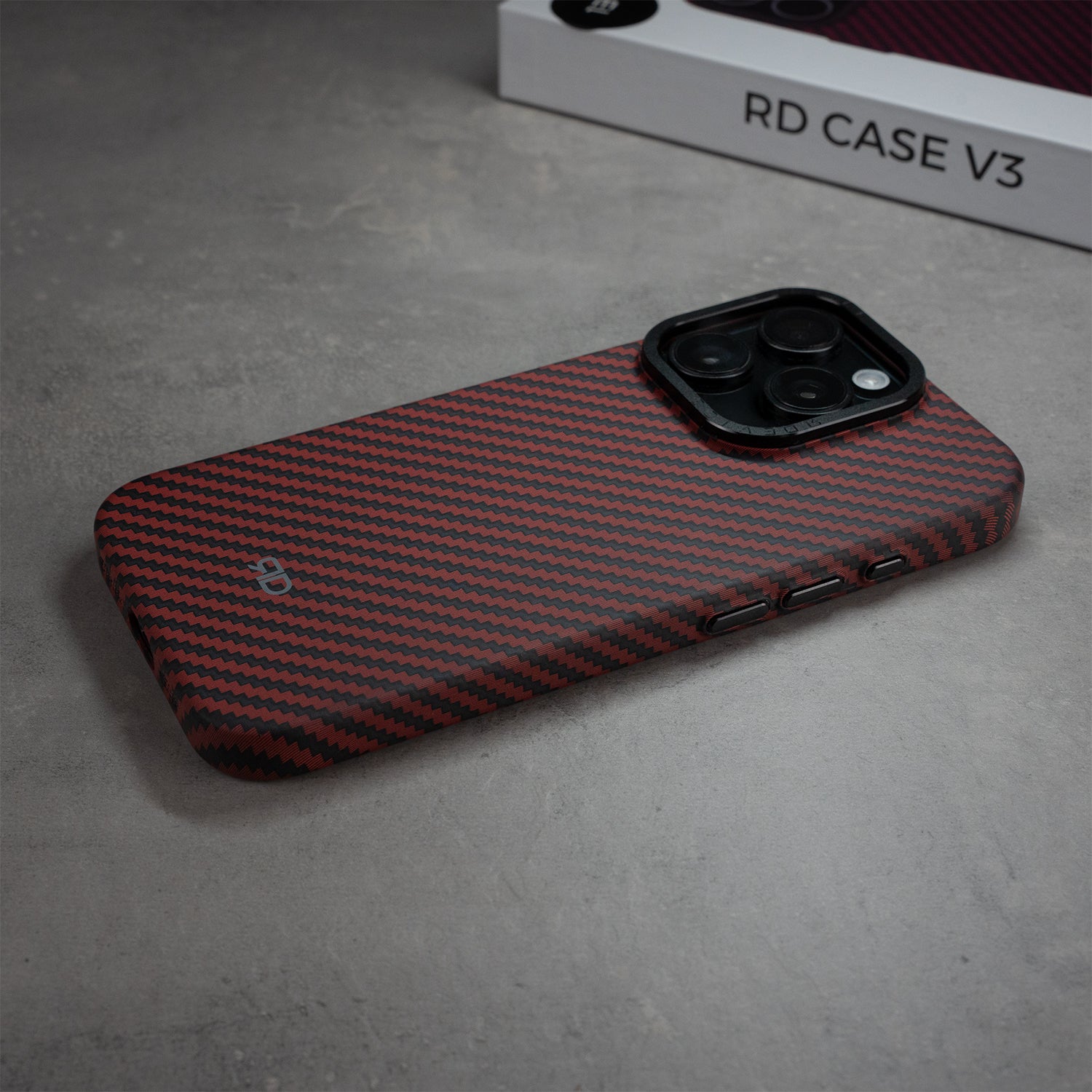RD Carbon Fiber Case V3 (RED)